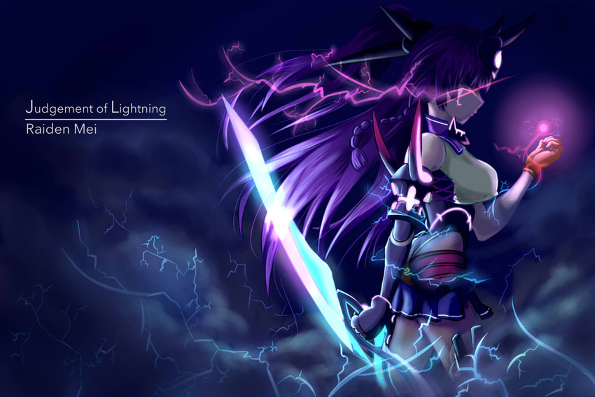 raiden mei (honkai and 1 more) drawn by denfunsan