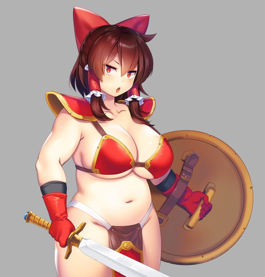 hakurei reimu, warrior, and reu (touhou and 3 more) drawn by tarmo
