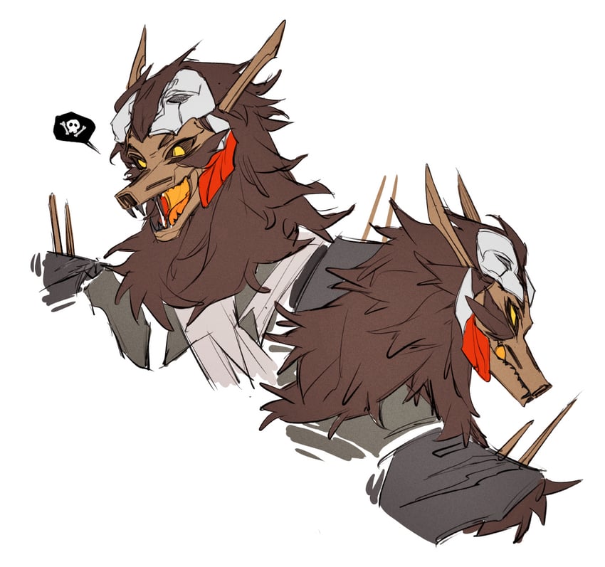 revenant and necro nightmare revenant (apex legends) drawn by ruu47