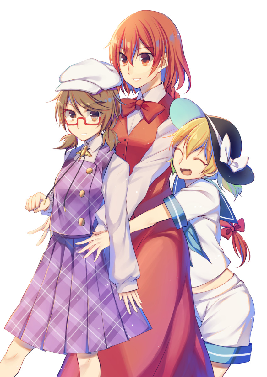 usami sumireko, okazaki yumemi, and kitashirakawa chiyuri (touhou) drawn by kaede_(mmkeyy)