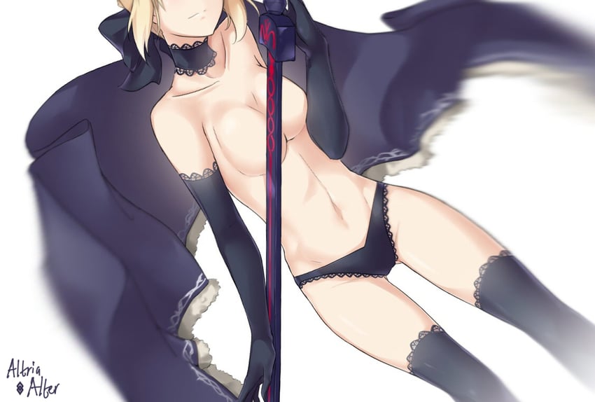 artoria pendragon and saber alter (fate and 2 more) drawn by saruno_(eyesonly712)