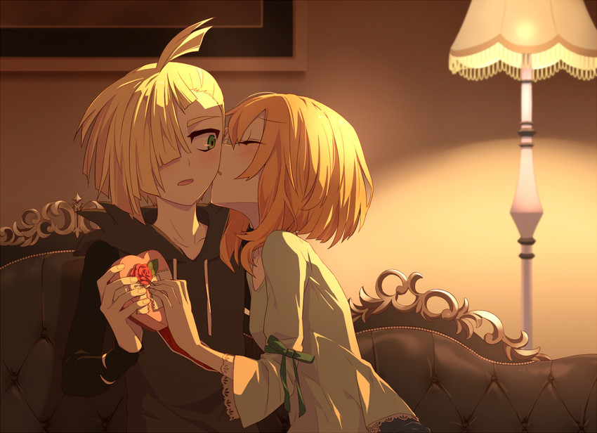 selene and gladion (pokemon and 1 more) drawn by rupinesu