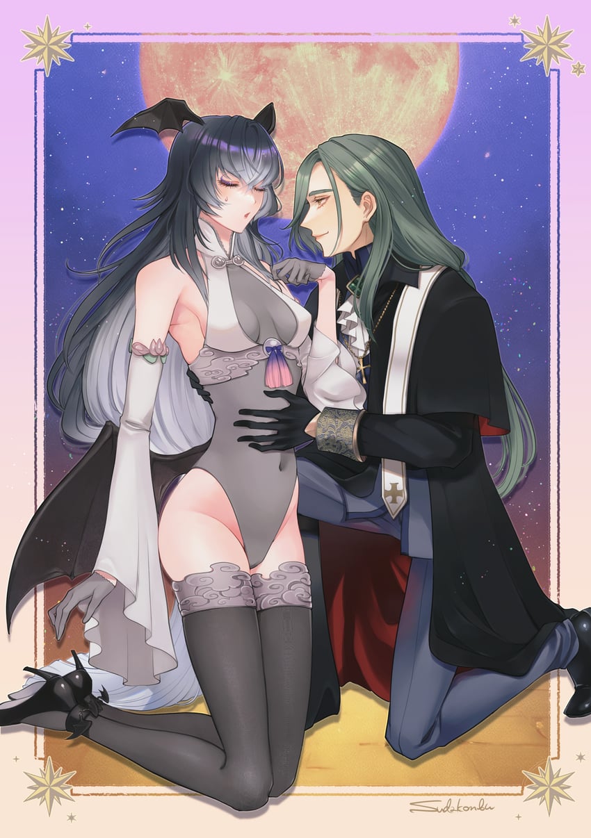 nikkari aoe and juzumaru tsunetsugu (touken ranbu) drawn by sudakoyarou