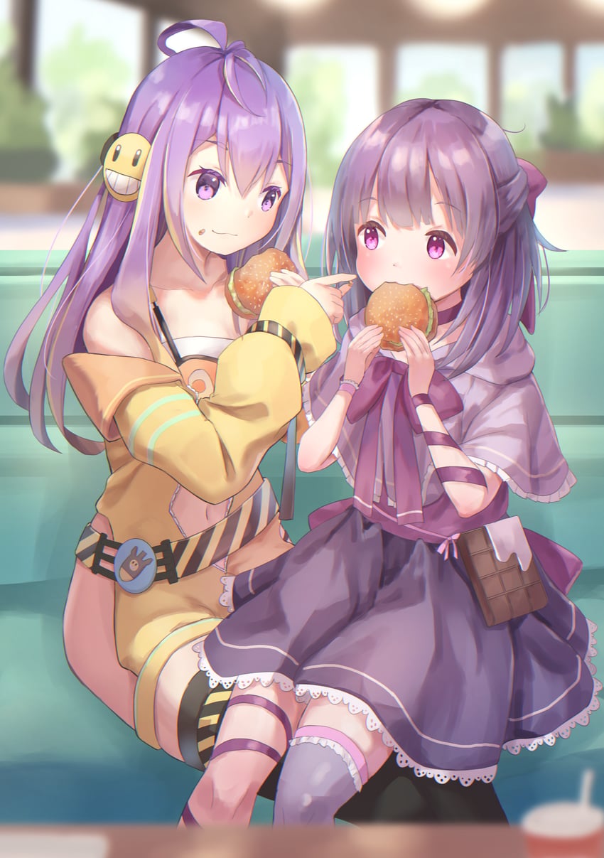 fallenshadow and vividly vivi (indie virtual youtuber) drawn by kyon_(kyouhei-takebayashi)