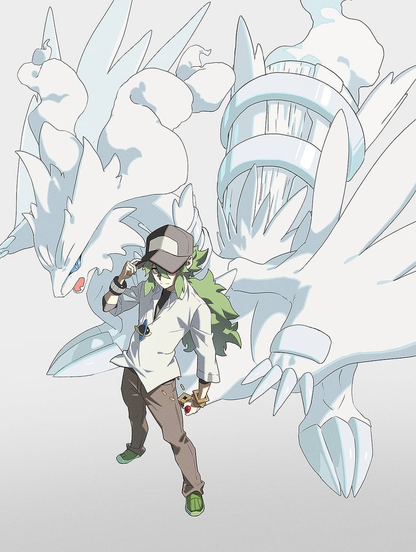 n and reshiram (pokemon and 1 more) drawn by daniel_deng
