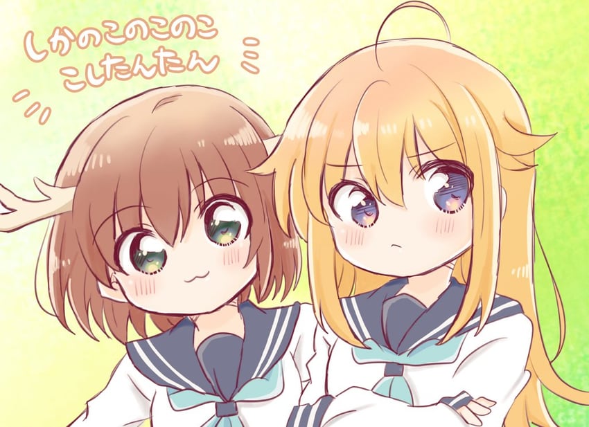 shikanoko noko and koshi torako (shikanoko nokonoko koshitantan) drawn by haruru86611