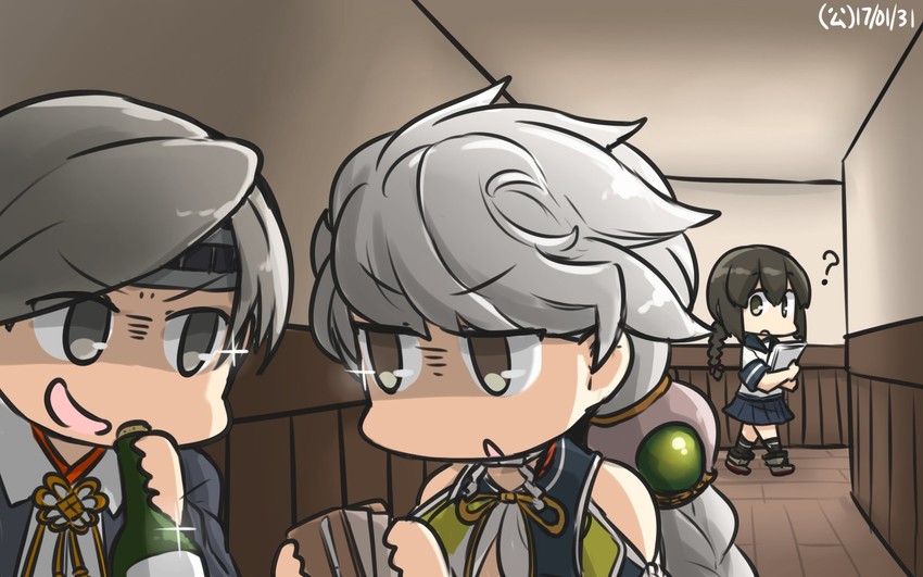 unryuu, isonami, chitose, and unryuu kai (kantai collection) drawn by hamu_koutarou