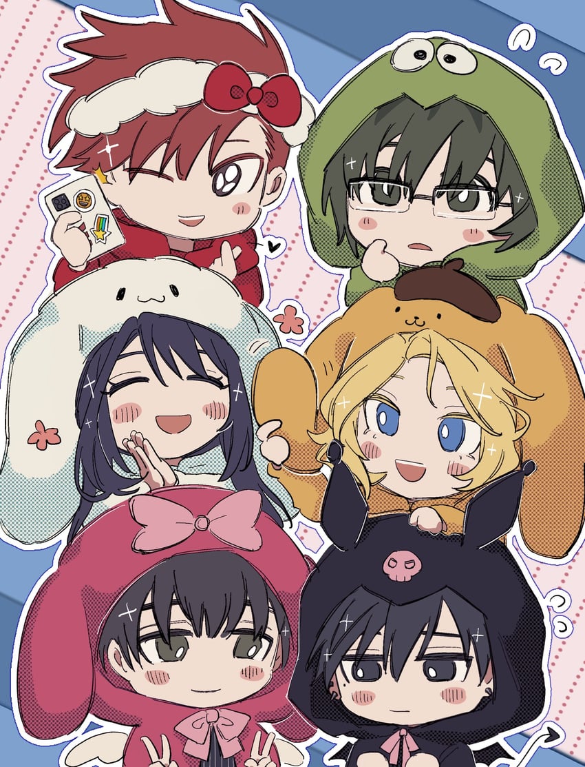 han do-yoon, lee gyu-hyuk, seo hyesung, min juyoung, oh inha, and 1 more (buried stars) drawn by remie7