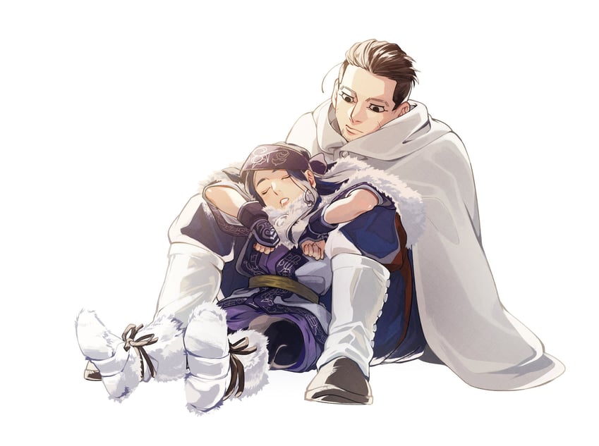 ogata hyakunosuke and asirpa (golden kamuy) drawn by tama_azusa_hatsu