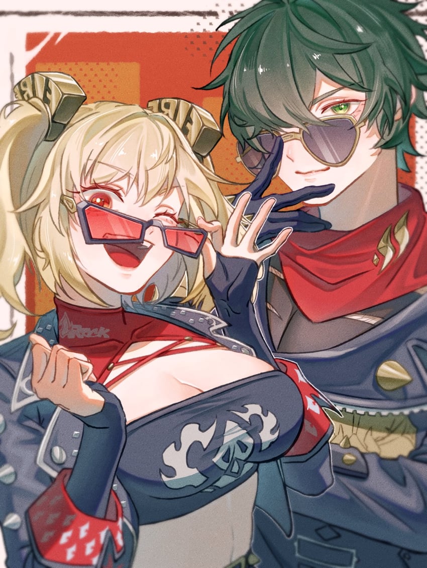 burnice white and lighter (zenless zone zero) drawn by kizumi_(kizumi_tbdi1011)