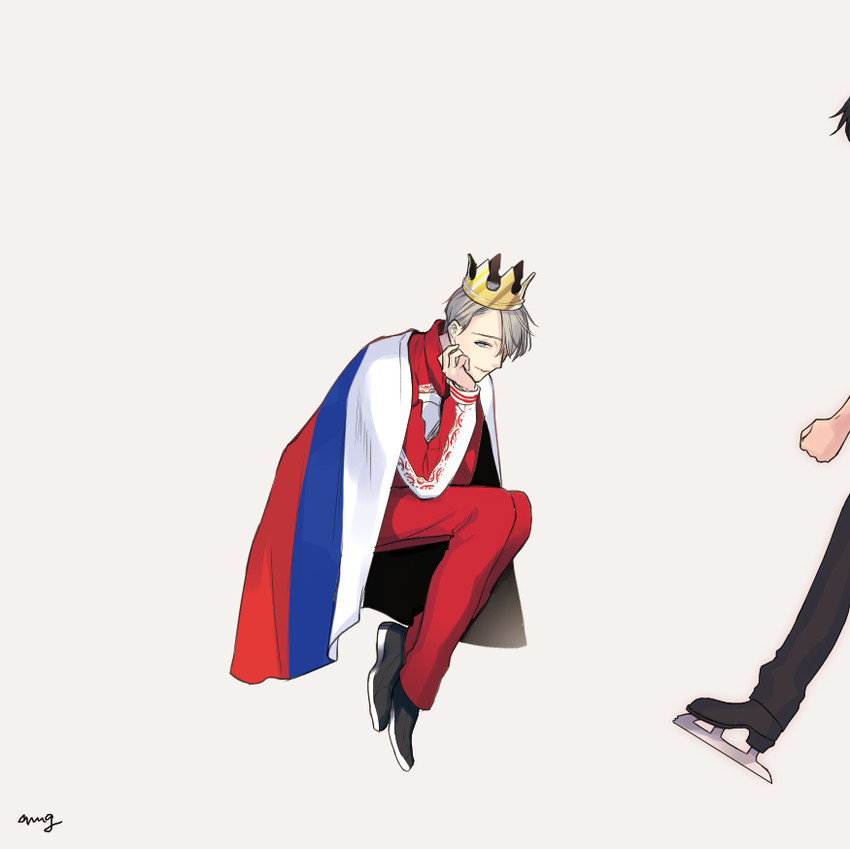 katsuki yuuri and viktor nikiforov (yuri!!! on ice) drawn by amg_(nwmnmllf)