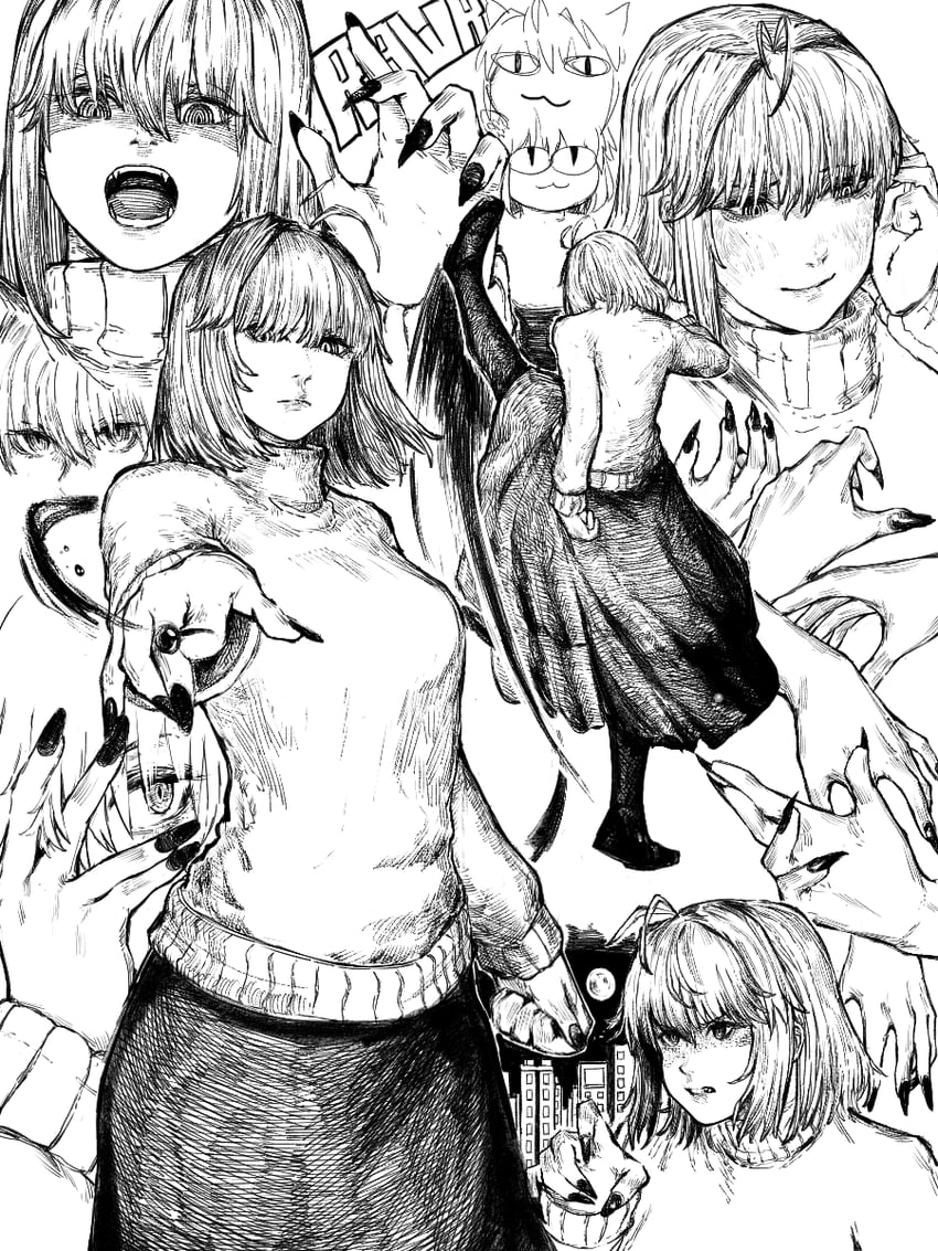 arcueid brunestud and neco-arc (tsukihime) drawn by mugo_(mugokii)