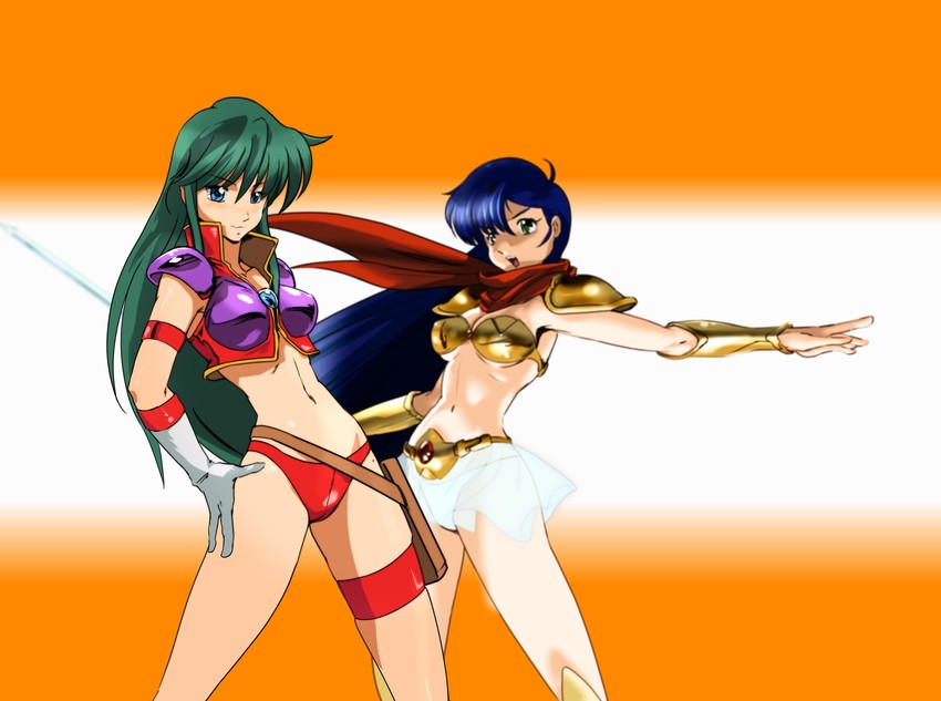 asou yuuko, valis, and reika (mugen senshi valis and 1 more) drawn by okuda_hiromitsu