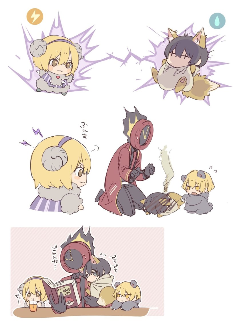 don quixote, sinclair, yi sang, and dante (project moon and 1 more) drawn by marbornath