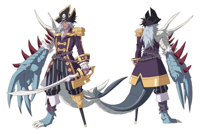 dragon pirate john silver (grimms notes and 1 more) drawn by kawashima_hisashi