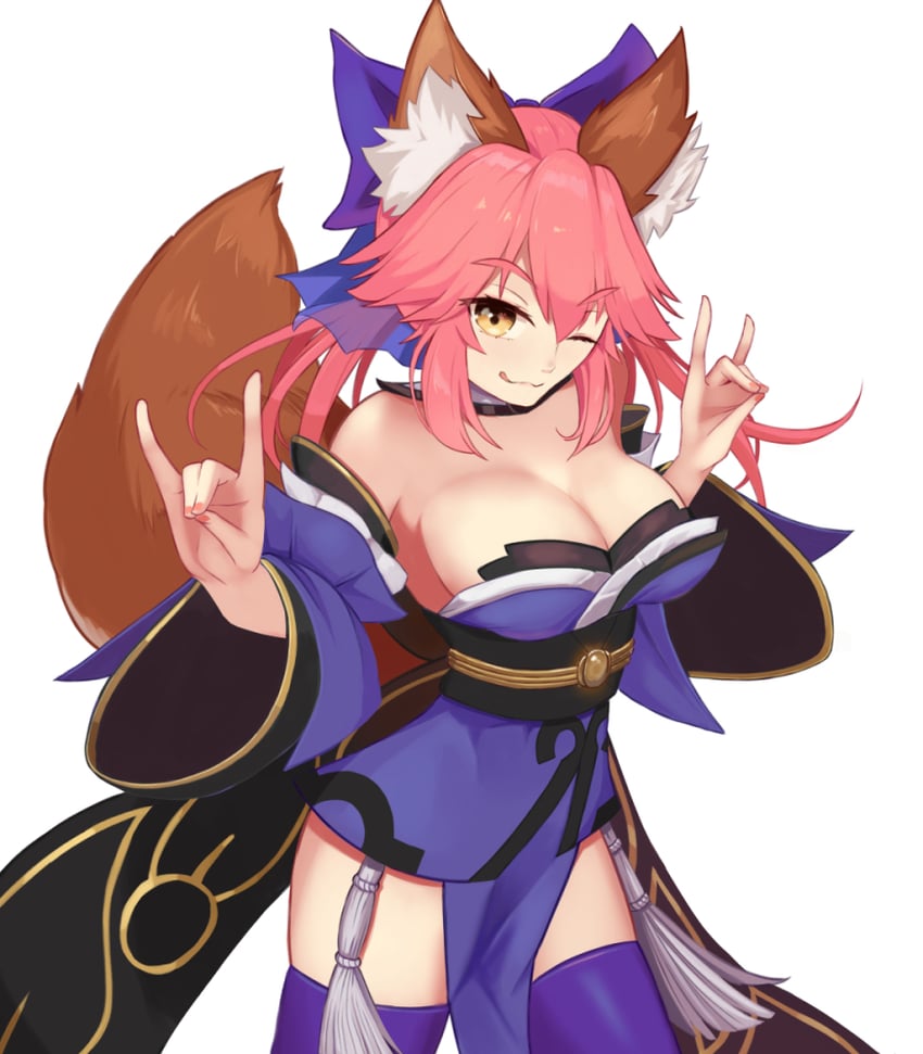 tamamo and tamamo no mae (fate and 1 more) drawn by kapi-san