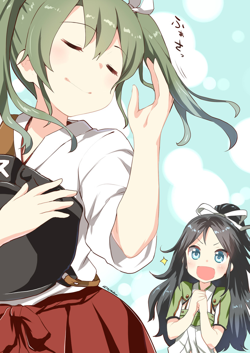 zuikaku, katsuragi, and katsuragi kai (kantai collection) drawn by ryuki_(ryukisukune)