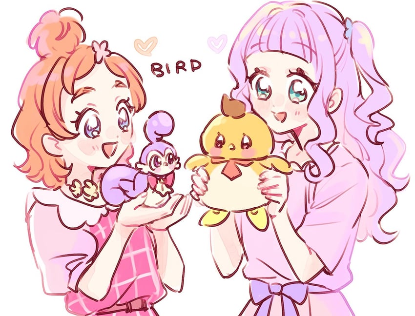 haruno haruka, yuunagi tsubasa, ellee-chan, and aroma (precure and 2 more) drawn by yuriko_(yurikonicc)