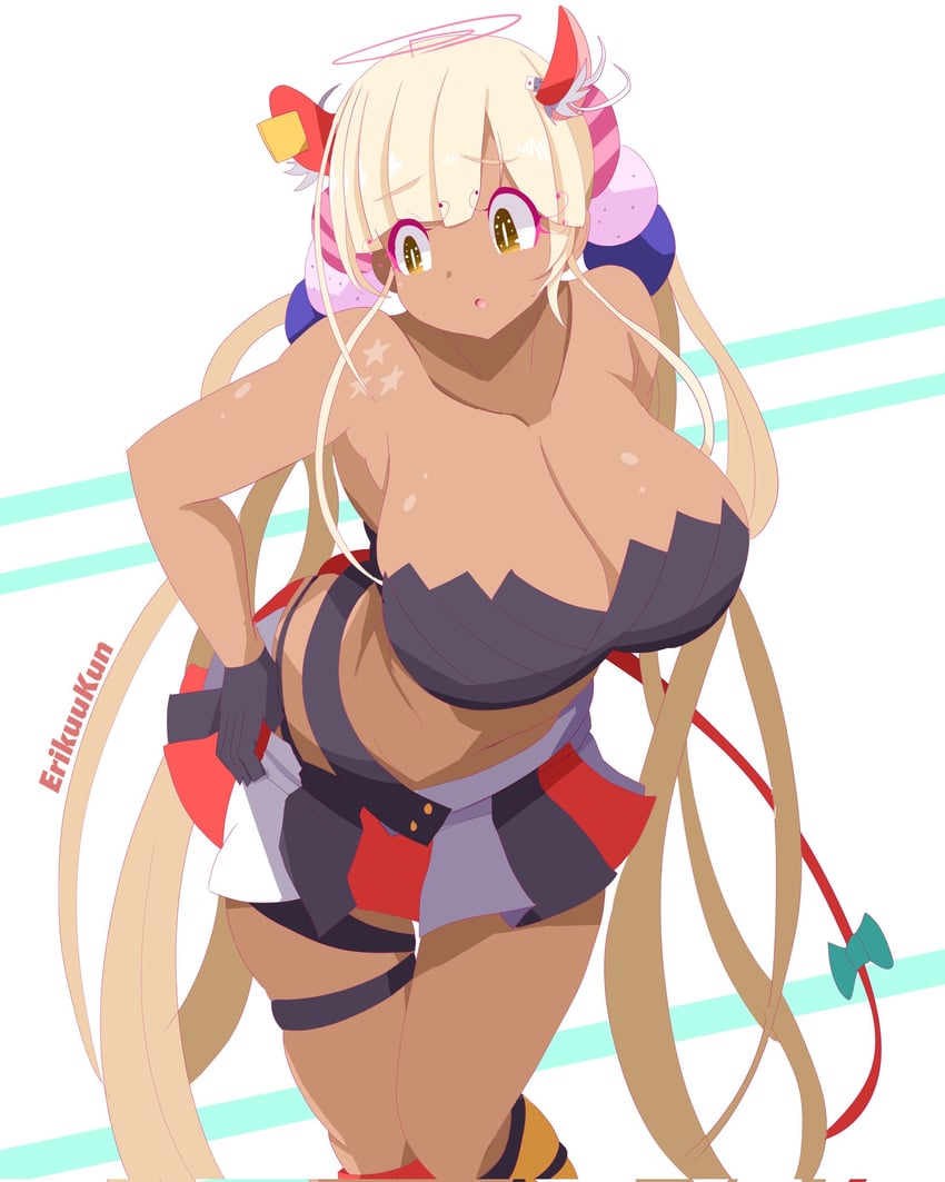hakos baelz and tsukumo sana (hololive and 1 more) drawn by erikuukun