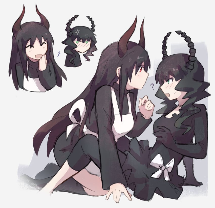dead master and black gold saw (black rock shooter) drawn by mehyuew39