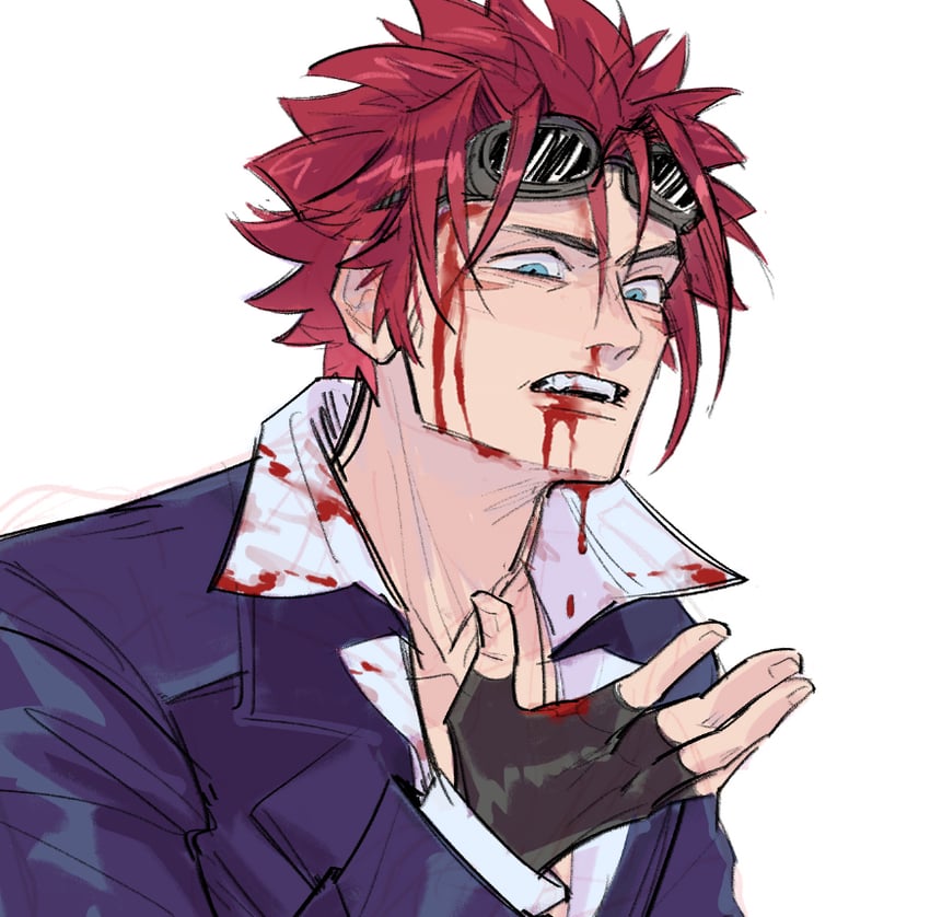 reno (final fantasy and 1 more) drawn by unlckdrat