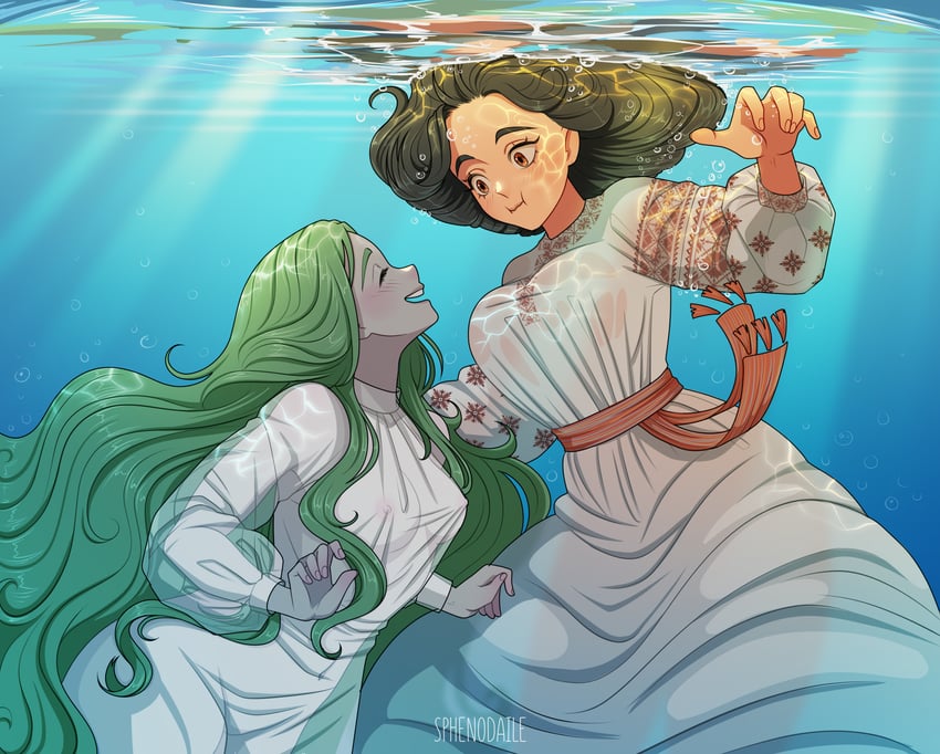 mavka, olesya, and lilea (original) drawn by sphenodaile