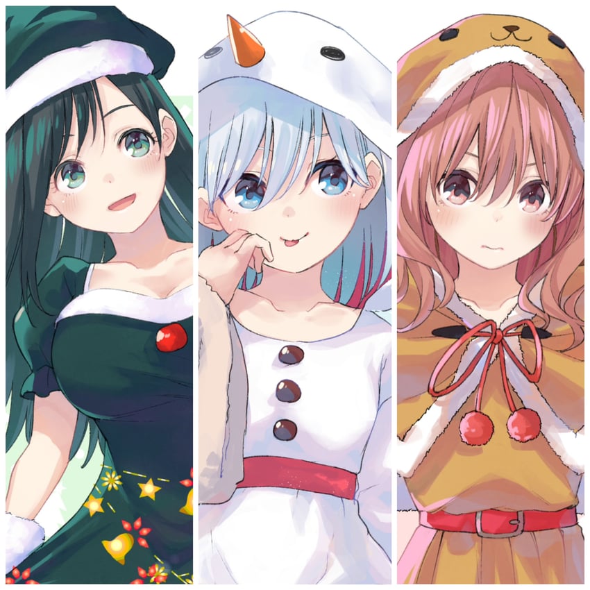 amagami asahi, amagami yae, and amagami yuna (amagami-san chi no enmusubi) drawn by marcey