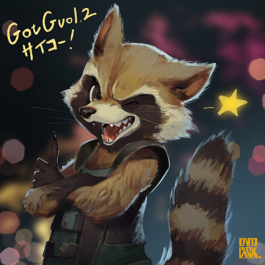 rocket raccoon (marvel and 3 more) drawn by murayama_ryota