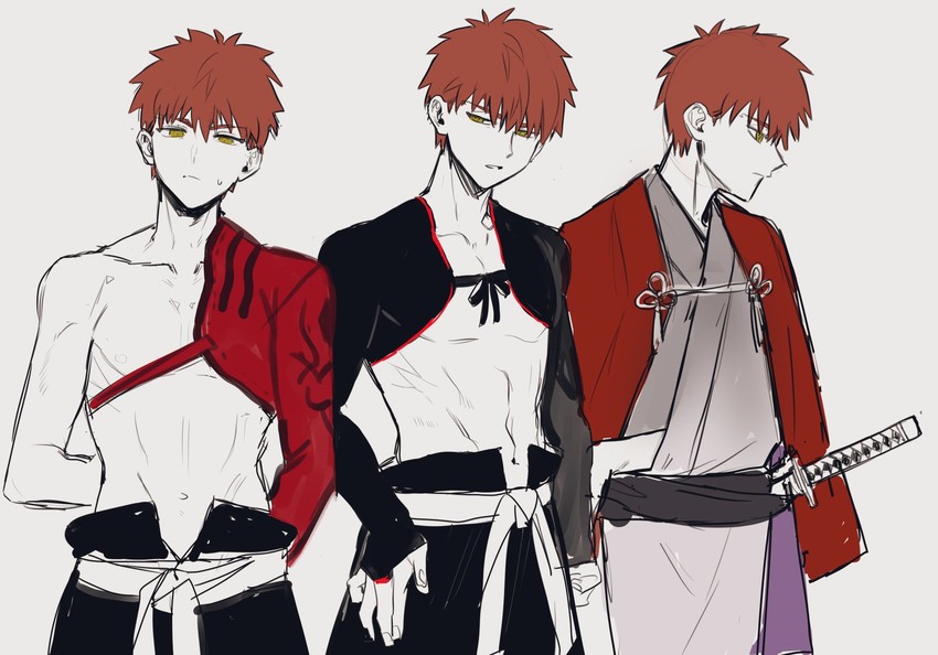 emiya shirou and senji muramasa (fate and 2 more) drawn by kani_seijin