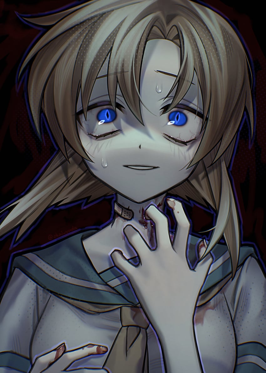 ryuuguu rena (higurashi no naku koro ni) drawn by okai_yuda