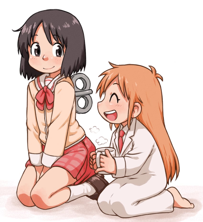 shinonome nano and professor shinonome (nichijou) drawn by beachepisode