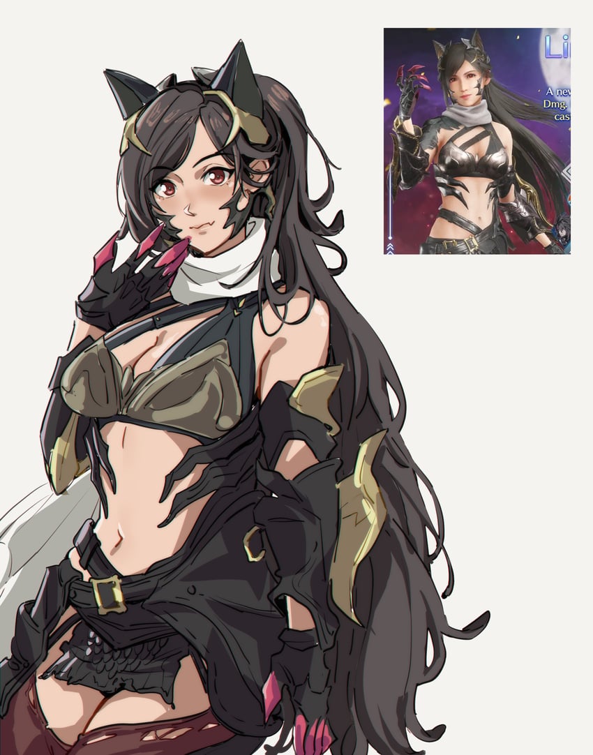 tifa lockhart (final fantasy and 2 more) drawn by bluemosi
