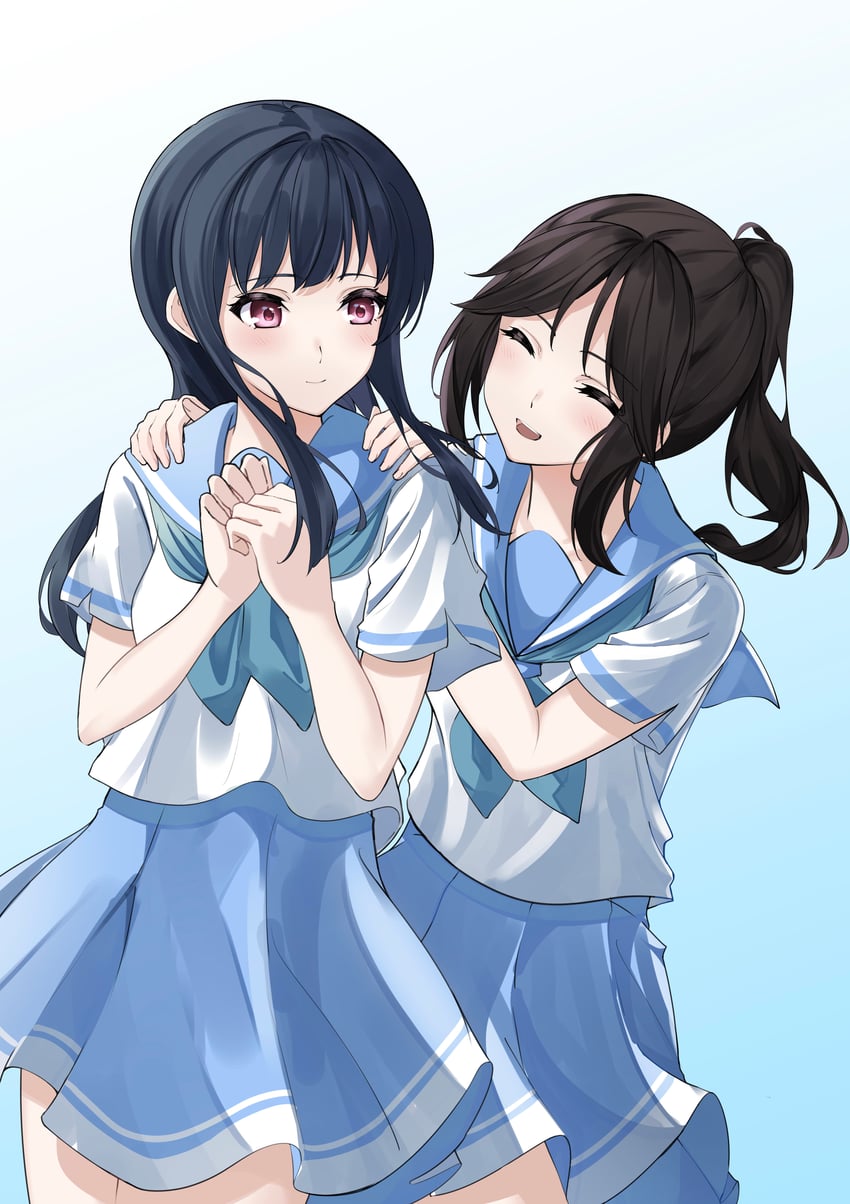 yoroizuka mizore and kasaki nozomi (hibike! euphonium) drawn by akane_(tgixb)