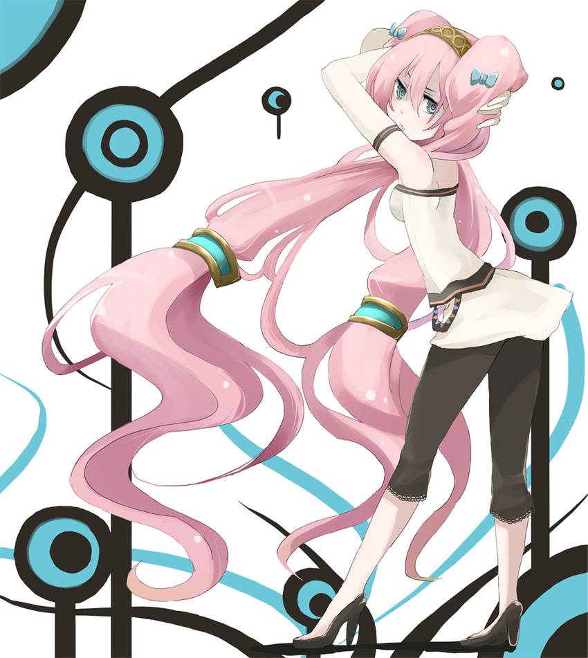 megurine luka (vocaloid and 1 more) drawn by tansuke