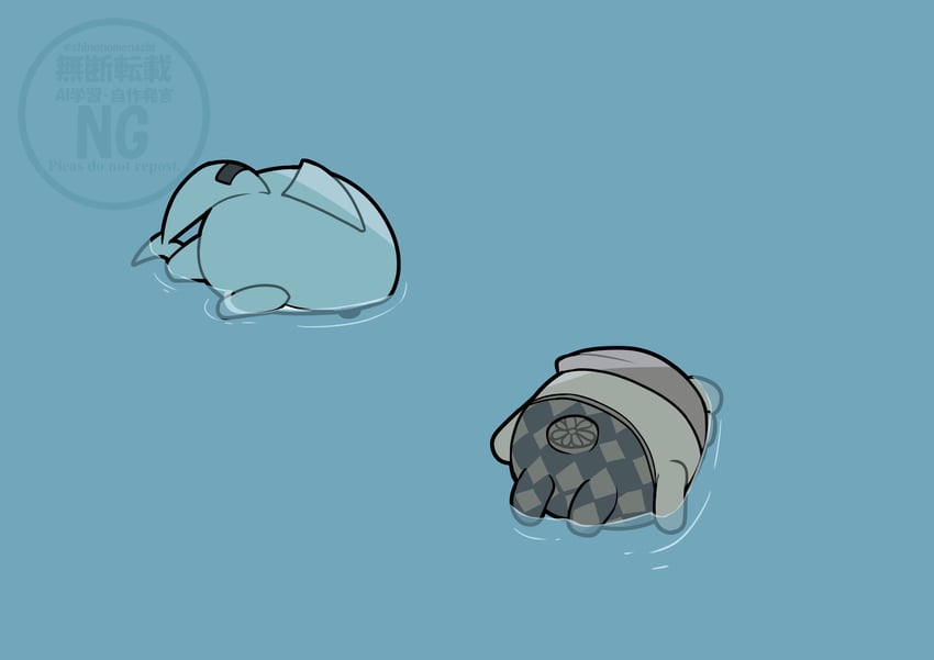 sharkboo and knightboo (zenless zone zero) drawn by shinonome_nashi