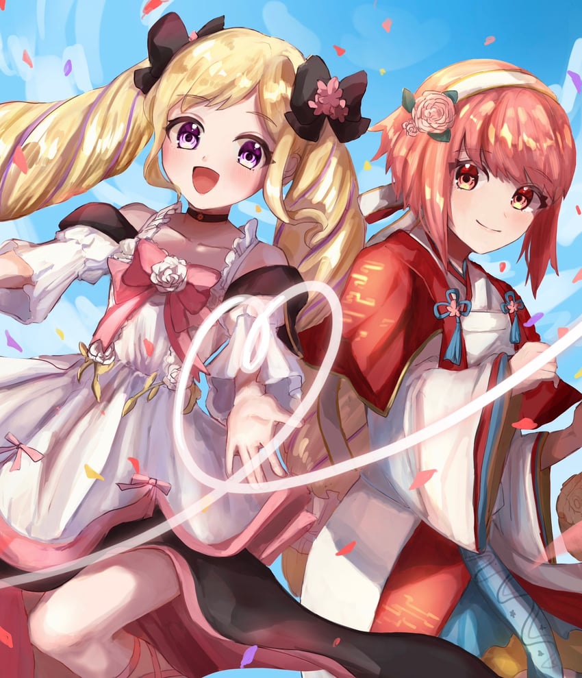 elise and sakura (fire emblem and 2 more) drawn by leon0630claude