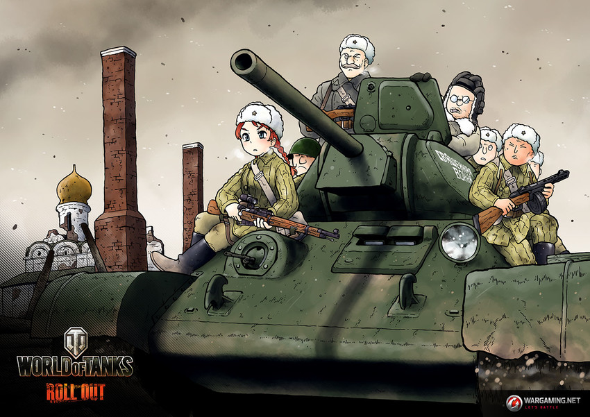 world of tanks and 1 more drawn by hayami_rasenjin
