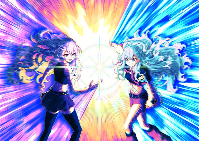moona hoshinova and kobo kanaeru (hololive and 2 more) drawn by zoru_pines