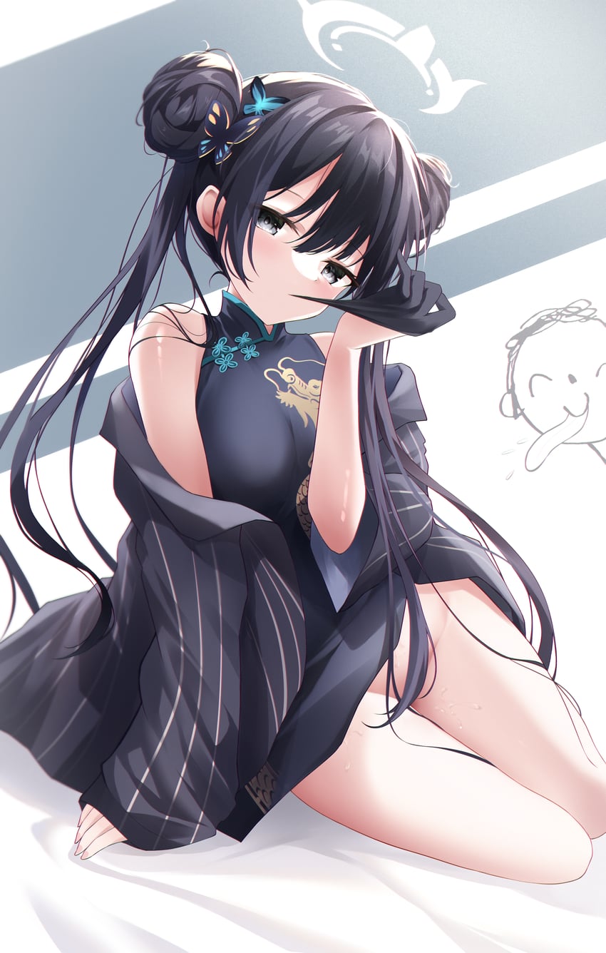 sensei, doodle sensei, and kisaki (blue archive) drawn by proverbs_zhenyan