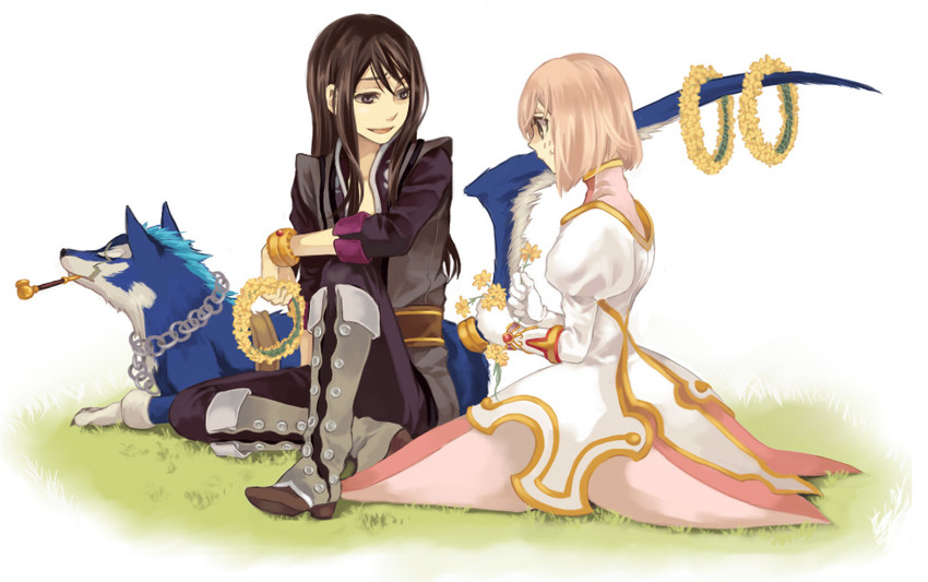 yuri lowell, estellise sidos heurassein, and repede (tales of and 1 more) drawn by miho_(mi)