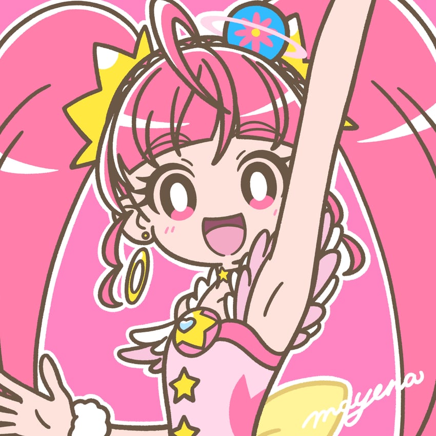 hoshina hikaru and cure star (precure and 1 more) drawn by mayena