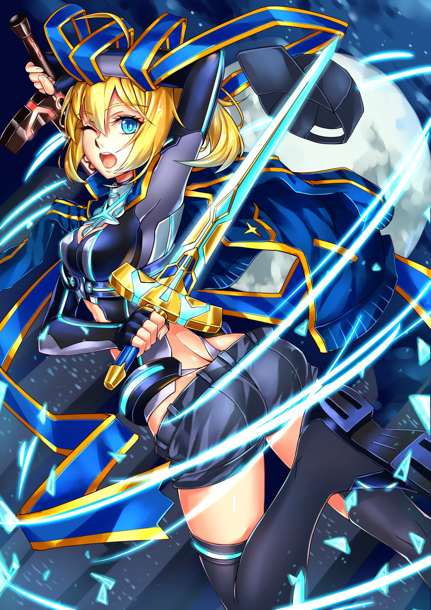 artoria pendragon and mysterious heroine x (fate and 1 more) drawn by firebate