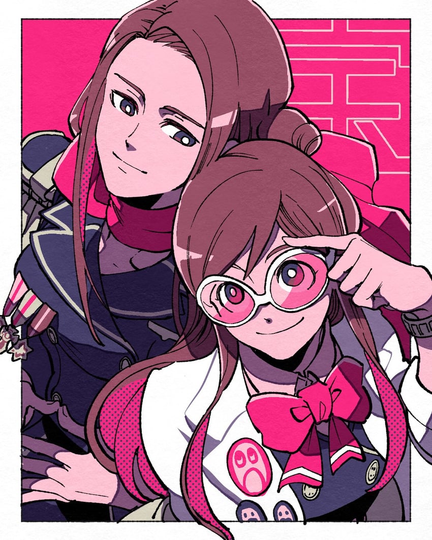 ema skye and lana skye (ace attorney and 1 more) drawn by shino_(shino_dgs)
