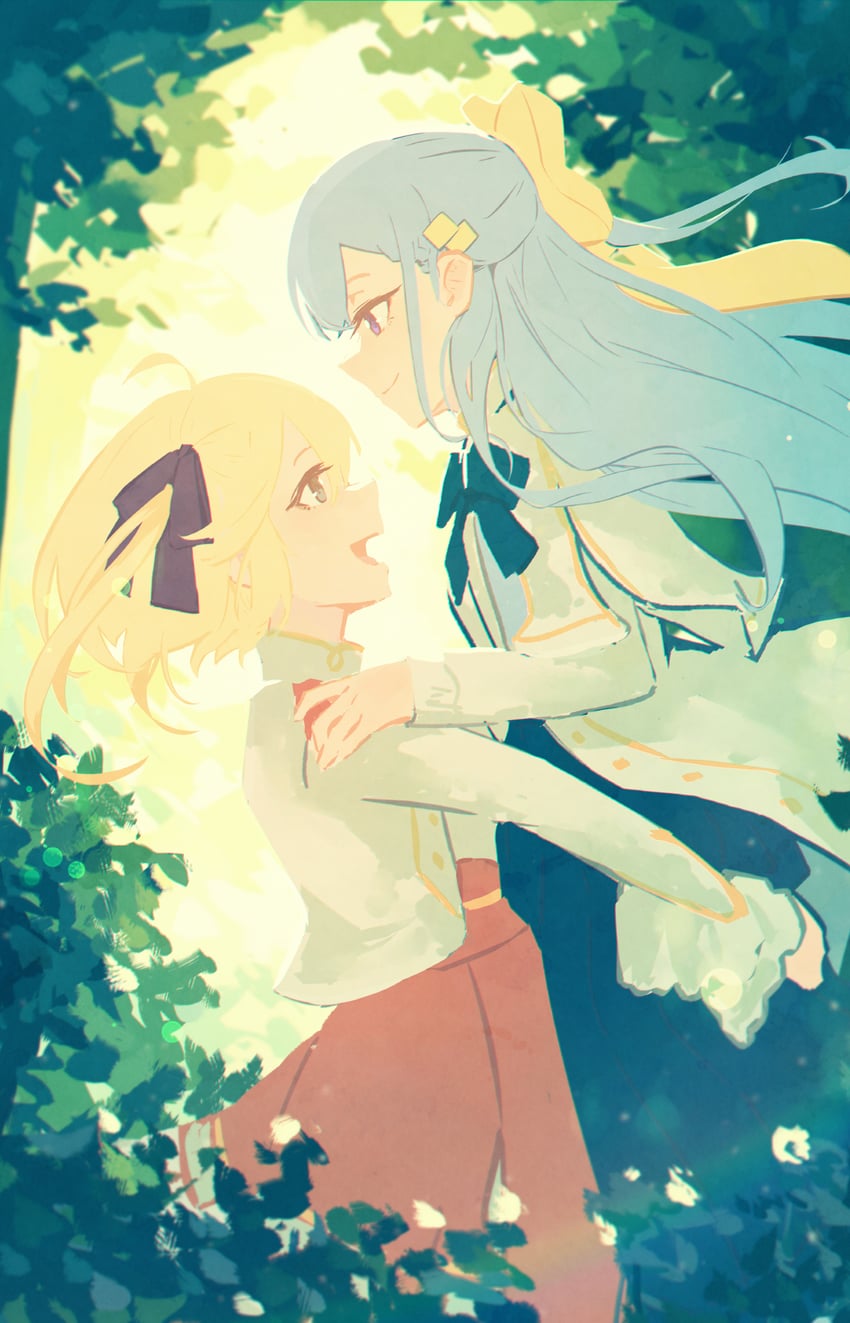 anisphia wynn palettia and euphyllia magenta (tensei oujo to tensai reijou no mahou kakumei) drawn by rnna