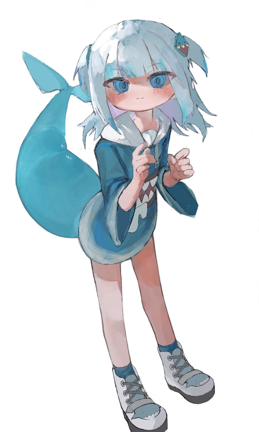 gawr gura (hololive and 1 more) drawn by semi_ame_shigure