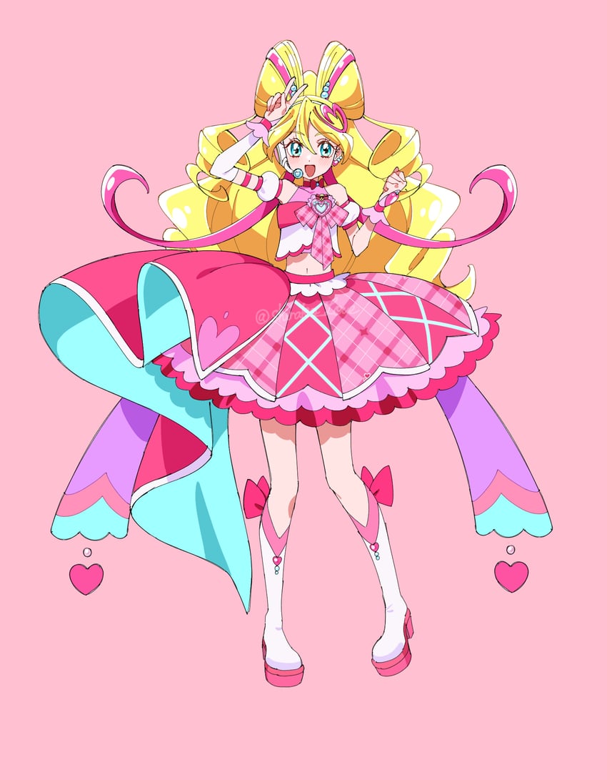 sakura uta and cure idol (precure and 1 more) drawn by shirako_love