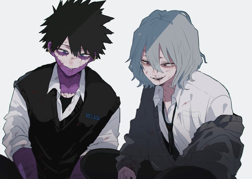 dabi and shigaraki tomura (boku no hero academia) drawn by ametaro_(ixxxzu)