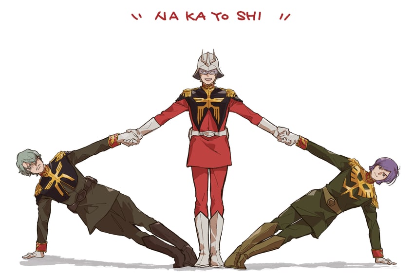 char aznable, challia bull, and garma zabi (gundam and 2 more) drawn by mochishio