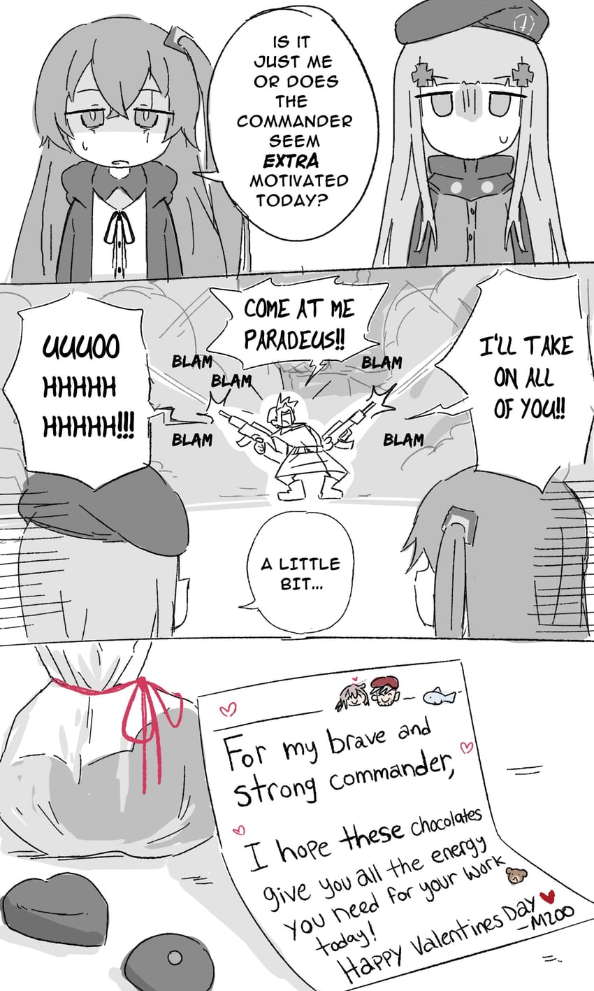 hk416, ump45, commander, and m200 (girls' frontline) drawn by smart_oval