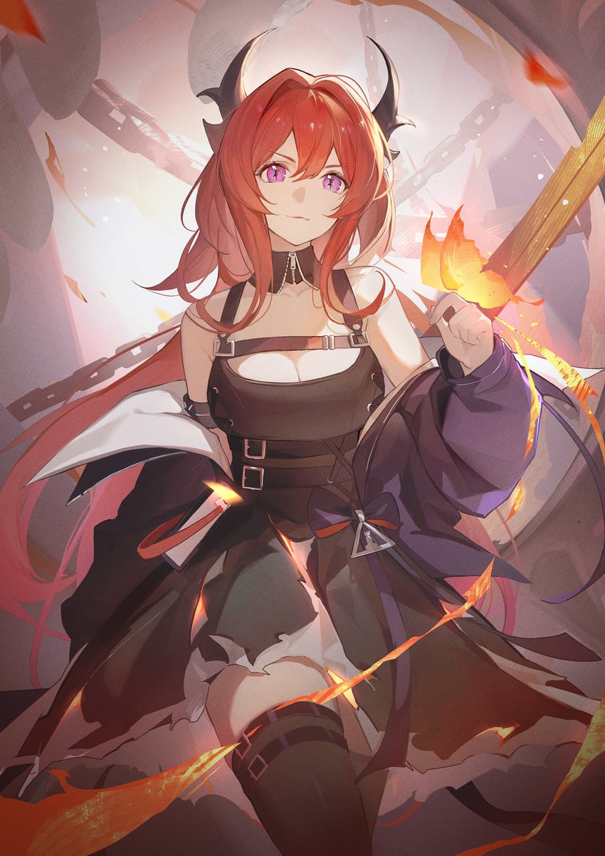 surtr and surtr's golem (arknights) drawn by jiang_zhuti_jiojio